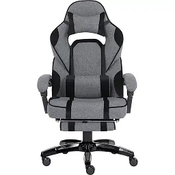 Геймерське крісло GT Racer сіре з чорним (X-2749-1 Fabric Gray/Black Suede)