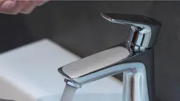 Змішувач Hansgrohe Talis E 110 для умивальника CoolStart з донним клапаном pop-up 71713990 Polished Gold Optic Золотий - мініатюра 4