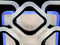 Люстра стельова LED Diasha AS8060/4+4BK, 110W, 3200K-6500K, чорний метал, акрил, сучасний стиль з пультом - мініатюра 6