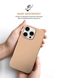 Силиконовый чехол для Apple iPhone 16 Pro, ICON2 Case, золотой, противоударный, панель, защита всего корпуса, матовая поверхность Soft Touch, выступает над дисплеем, совместим с защитными стеклами и пленками, с микрофиброй, ArmorStandart (ARM79636) - мініатюра 8