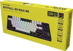 Клавіатура HATOR Skyfall 80 MAG ULTIMA 8K Magnetic Wireless US (Англ.) Black-White (HTK3880) - мініатюра 2