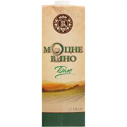 Вино КВЗ мОцне напівсолодке біле 1 л 15 % - мініатюра 2