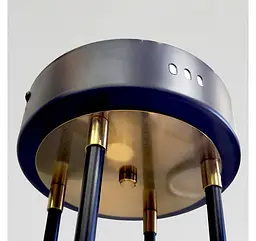 Сучасна чорно-золота LED люстра на 8 плафонів Artlight P537/8BK для вітальні та кабінету - мініатюра 4