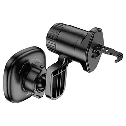 Холдер Hoco H74 Crown ring magnetic car holderair outlet Чорний - мініатюра 3