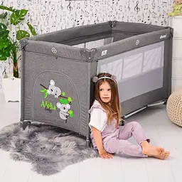 Дворівневий манеж для дітей від народження Noemi 2 Layers Mellow Rose Star Lorelli Рожевий - мініатюра 10