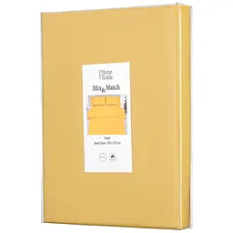 Підковдра Ardesto Mix&Match, 160х220см, 100% бавовна, сатин, жовтий (ART1622DVS) - мініатюра 4