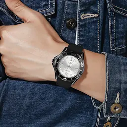 Чоловічий наручний годинник 9276PBKSI Black-Silver Silicone strap Skmei acs0029807 - мініатюра 3