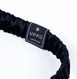Маска на очі з написом Bitch! від Upko, шовкова, Black - мініатюра 3