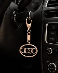 Брелок з жовтого золота Audi (Ауді) (з9004) - мініатюра 4