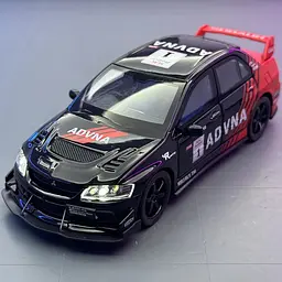 Колекційна металева модель автомобіля АвтоЕксперт Mitsubishi Lancer Evolution IX з інерцією, світлом та звуком 1:32 - мініатюра 2
