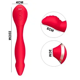Вакуумно-вібраційний стимулятор I’MCUM Dual Bliss 3in1 для клітора, сосків і зони G (IM-ZDB272) - мініатюра 9