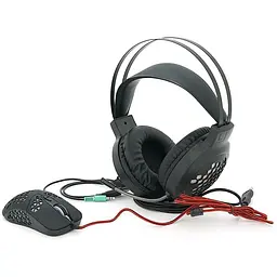 Комплект миші та навушники Jedel CP06. Навушники: φ50 мм, мікрофон, RGB, кабель 2.0 м. Миша: DPI 800/1200/1600/2000, RGB, кабель 1.5м. Black. Box