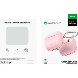 Чохол AmazingThing Omni GripClip Case для Apple AirPods 4 Pink (APRO4OMPK) [131100] - мініатюра 4