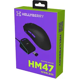 Миша Hellyberry HM47 Wireless Black/Violet - мініатюра 10
