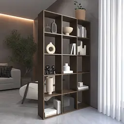 Книжкова полиця стелаж Vays M-2 на 15 комірок ЛДСП 108x29x178 см для дому офісу дитячої або вітальні - мініатюра 6