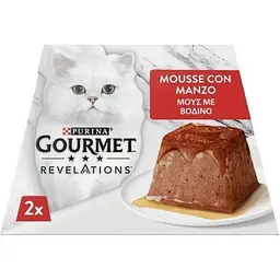 Паштет для котів Purina Gourmet Revelations мус з яловичиною 2х57 г (7613287070005) - мініатюра 2