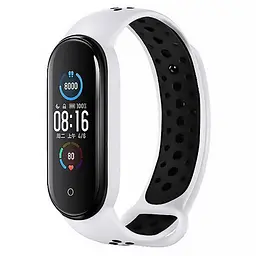 Ремінець Nike Sport Mi Band 5/6 White/Black