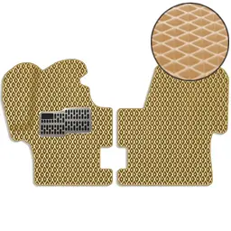 3D Килимки у салон EVA для Volkswagen Transporter T4 1+2 1990-2003 з підп'ятником Бежеві 2 шт