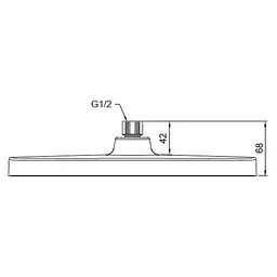 Верхній душ Koer KP-0402-07-OH 310x200 мм KR4990, Чорний матовий - мініатюра 2