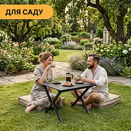 Розкладний туристичний стіл LEOBRO Camp Black M (LB-1066) - мініатюра 7