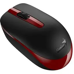 Миша бездротова Genius NX-7007 чорний/Red USB 2.4 GHz оптична (сенсор синійEye) 1200 dpi 3 конпки 1xAA