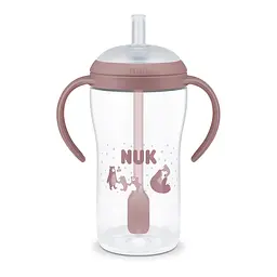 Поїльник з ручкою Nuk Perfect Match Learner Straw Cup з трубочкою 260 мл ведмідь (3954240) - мініатюра 2