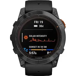 Смарт-годинник Garmin Fenix 7X Pro Solar Slate Gray w. Black Band (010-02778-00/01) - мініатюра 5