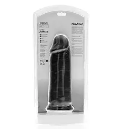Фалоімітатор RealRock Extra Thick No Balls 9", 23 см (чорний) - мініатюра 8