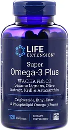 Омега-3 Life Extension Super Omega-3 Plus 120 капс