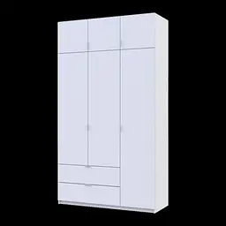 Розпашна Шафа для одягу Doros Лукас Білий 3ДСП 135х50х240 (80737800) - мініатюра 3