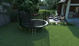 Батут Hop-Sport 14ft (427см) чорно-зелений з зовнішньою сіткою - мініатюра 13