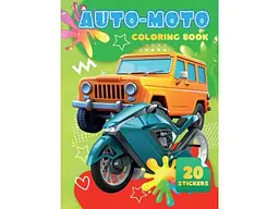 Розмальовка Jumbi 20 наліпок А4: Auto Moto