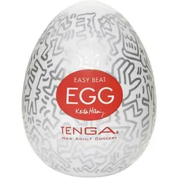 Мастурбатор яйце Tenga Egg Keith Haring Party білий