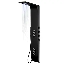 Душова панель Corsan Duo black LED A777MBLLED, Чорний матовий - мініатюра 2