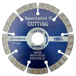Диск алмазний Specialist+ Premium 125x10x22 мм (11/2-1125) - мініатюра 2