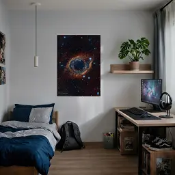 Інтер'єрна картина Туманність Равлик, галактика, Helix Nebula, Хаббл, космос, 60×43 см (id0566) - мініатюра 2