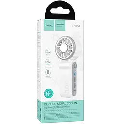 Портативний вентилятор HX604 handheld folding fan 3000 mAh White Hoco teh0029469 - мініатюра 4
