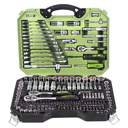 Універсальний набір інструменту Alloid 1/4" 3/8" 1/2" 218 шт (НГ-4218П)