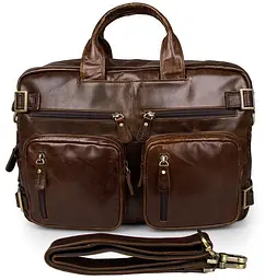 Чоловіча шкіряна сумка Vintage 39,5х29х13 см sum0013931 - мініатюра 3
