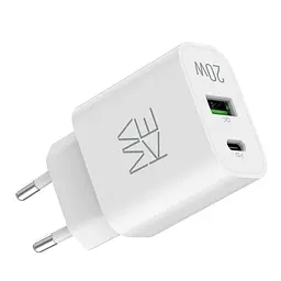 Зарядний пристрій мережевий MAKE 20W Type-C PD3.0 + USB QC4.0 White - мініатюра 5