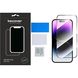 Скло захисне BeCover Apple iPhone 15 Pro Black (710593) - мініатюра 4