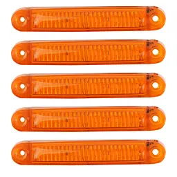 Габарит LED прямокутний 100х15 мм 12/24V 6 діодів Помаранчевий галаксі 5 шт. (MRТ 24 К 053)