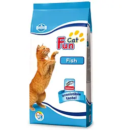 Повнораціонний економ сухий корм Farmina Fun Cat, для дорослих котів, з рибою, 20 кг