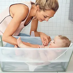 Набір Stokke Flexi Bath: ванночка складна та адаптер зелений (531508) - мініатюра 8