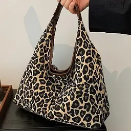 Текстильна сумка в кольорі лео Lilly P4-1635LB коричнева - мініатюра 1