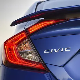 Емблема напис CIVIC (для Honda) 170х20 мм Хром (роздільна) Пластик на скотчі (Завод) - мініатюра 3