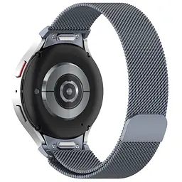 Ремінець металевий для смарт-годинника Google Pixel Watch 40,42,43,44,45,46,47 mm, Milanese Magnetic, сірий, міланська петля, браслет на магнітній застібці, сумісний з годинником Google Pixel Watch, для моделей з розміром корпусу 40,42,43,44,45,46 - мініатюра 2