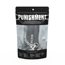 Наручники Punishment – Crystal Detail Handcuffs – Black, знімний ланцюжок, оздоблені кристалами - мініатюра 4