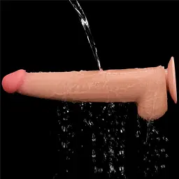Фалоімітатор LoveToy Sliding-Skin Dual Layer Dong King Sized 34 см тілесний - мініатюра 17