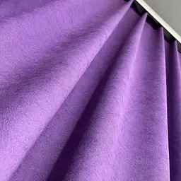 Мікровелюрові штори фіолетового кольору 2шт. 150х270 з білим шифоновим тюлем 400х270, на тасьмі ALBO pbe0052662 - мініатюра 6